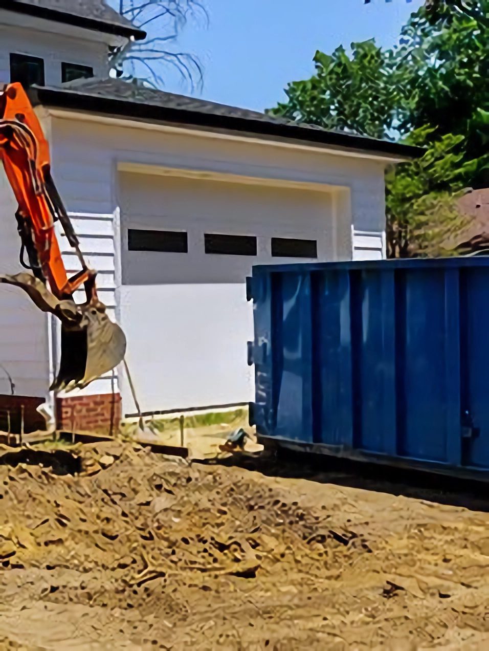 dumpster at residential construction
